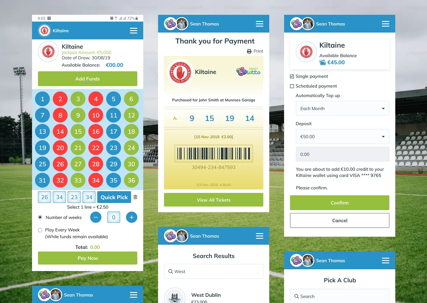 Smart Lotto Mobile App UI Design